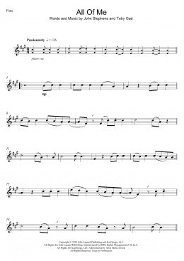 page one of All Of Me (Flute Solo)