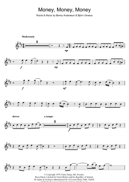 page one of Money, Money, Money (Violin Solo)