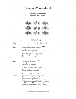 page one of Winter Wonderland (Piano Chords/Lyrics)