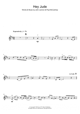 page one of Hey Jude (Violin Solo)