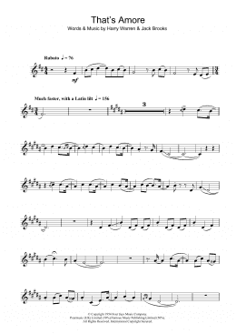 page one of That's Amore (Trumpet Solo)