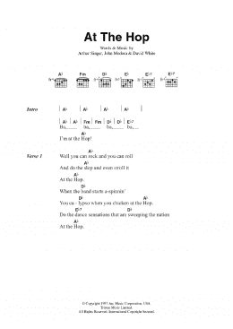 page one of At The Hop (Guitar Chords/Lyrics)