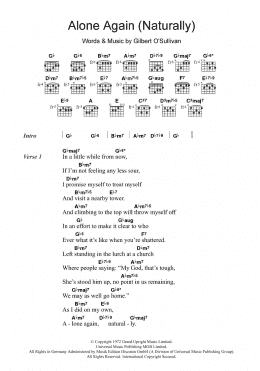 page one of Alone Again (Naturally) (Guitar Chords/Lyrics)