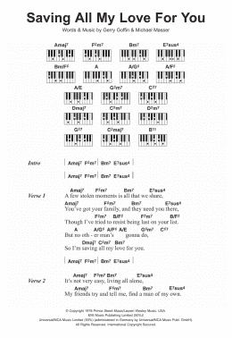 page one of Saving All My Love For You (Piano Chords/Lyrics)