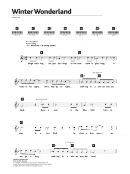 page one of Winter Wonderland (Piano Chords/Lyrics)