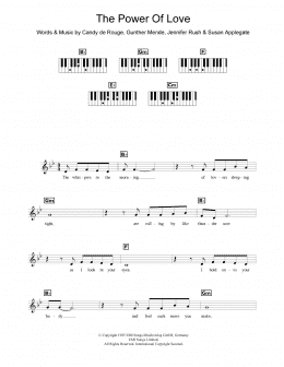 page one of The Power Of Love (Piano Chords/Lyrics)