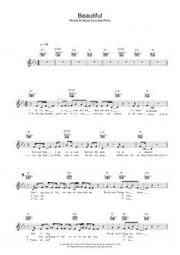 page one of Beautiful (Lead Sheet / Fake Book)