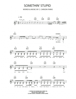 page one of Somethin' Stupid (Lead Sheet / Fake Book)