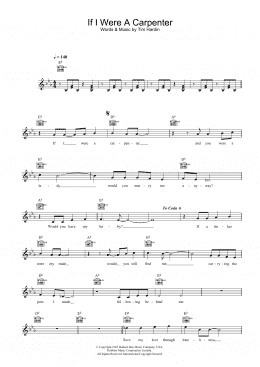 page one of If I Were A Carpenter (Lead Sheet / Fake Book)