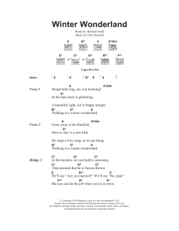 page one of Winter Wonderland (Guitar Chords/Lyrics)