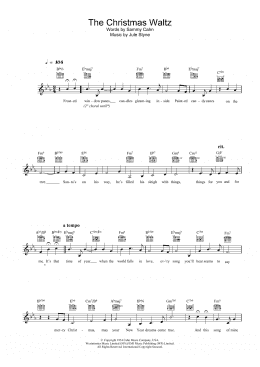 page one of The Christmas Waltz (Lead Sheet / Fake Book)