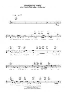 page one of Tennessee Waltz (Lead Sheet / Fake Book)