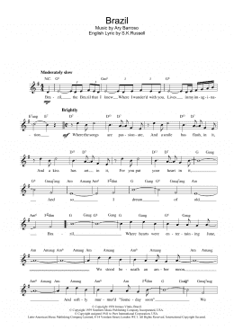 page one of Brazil (Lead Sheet / Fake Book)