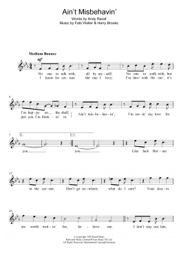 page one of Ain't Misbehavin' (Lead Sheet / Fake Book)