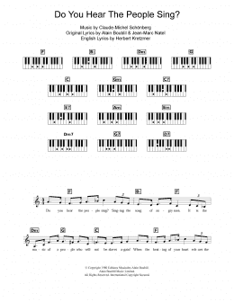 page one of Do You Hear The People Sing? (from Les Miserables) (Piano Chords/Lyrics)