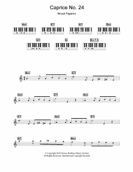 page one of Caprice No. 24 (Piano Chords/Lyrics)