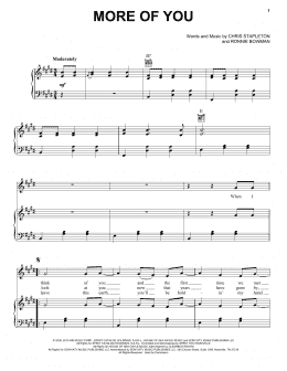 page one of More Of You (Piano, Vocal & Guitar Chords (Right-Hand Melody))