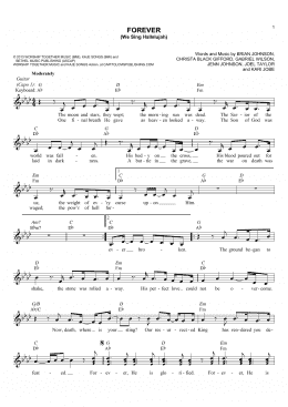 page one of Forever (We Sing Hallelujah) (Lead Sheet / Fake Book)