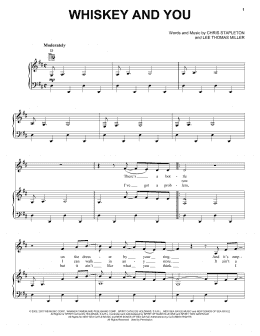 page one of Whiskey And You (Piano, Vocal & Guitar Chords (Right-Hand Melody))