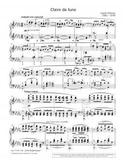 page one of Clair de Lune (Piano Solo)