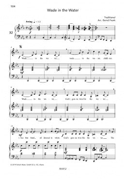 page one of Wade in the Water (Piano & Vocal)