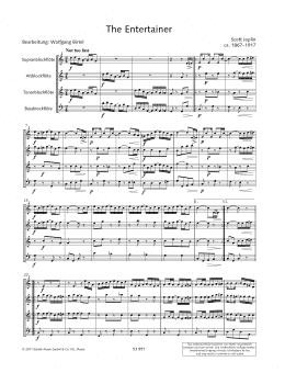 page one of The Entertainer (Woodwind Ensemble)