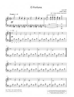 page one of O Fortuna (Piano Solo)