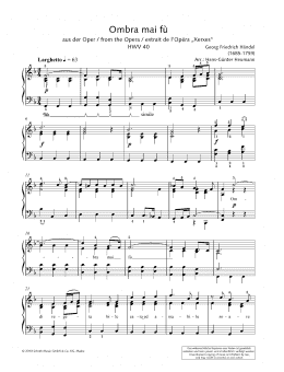 page one of Ombra mai fu (Piano Solo)