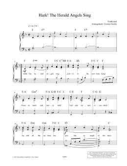 page one of Hark! The Herald Angels Sing (Piano Solo)