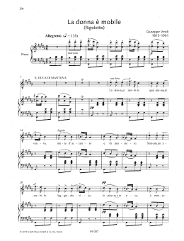 page one of La Donna è Mobile (Piano & Vocal)