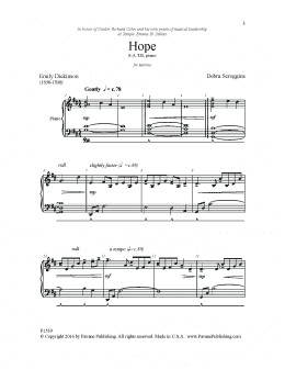 page one of Hope (SATB Choir)