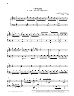 page one of Fantasia D minor (Piano Solo)