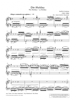 page one of The Moldau (Piano Solo)