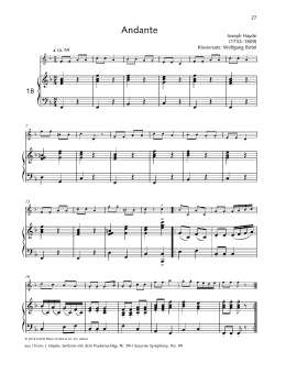 page one of Andante (Woodwind Solo)