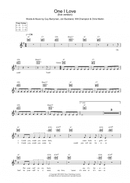 page one of One I Love (Lead Sheet / Fake Book)