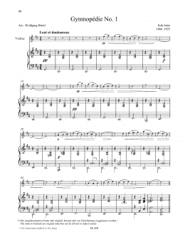 page one of Gymnopedie No. 1 (String Solo)