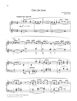 page one of Clair de Lune (Piano Solo)