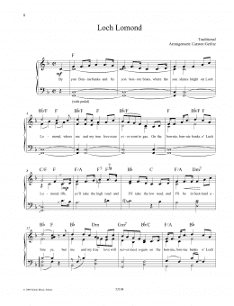 page one of Loch Lomond (Piano Solo)