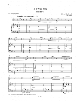 page one of To a Wild Rose (Woodwind Solo)