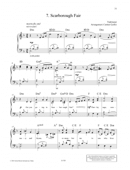 page one of Scarborough Fair (Piano Solo)