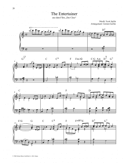 page one of The Entertainer (Piano Solo)