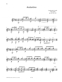 page one of Andantino (Solo Guitar)