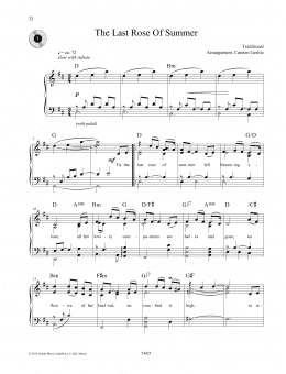 page one of The Last Rose of Summer (Piano Solo)