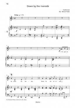 page one of Down by the Riverside (Piano & Vocal)