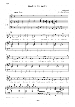 page one of Wade in the Water (Piano & Vocal)