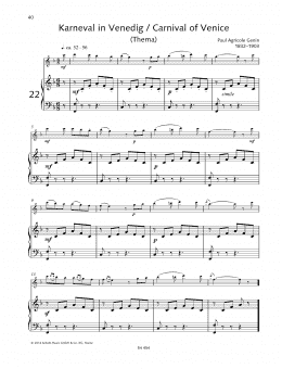 page one of Carnival of Venice (Woodwind Solo)