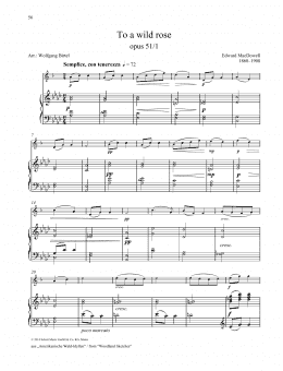 page one of To a Wild Rose (Woodwind Solo)