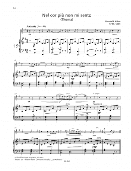 page one of Nel Cor Più Non Mi Sento (Woodwind Solo)