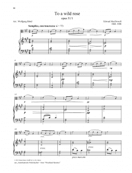 page one of To a Wild Rose (String Solo)