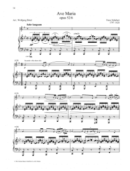 page one of Ave Maria (Woodwind Solo)